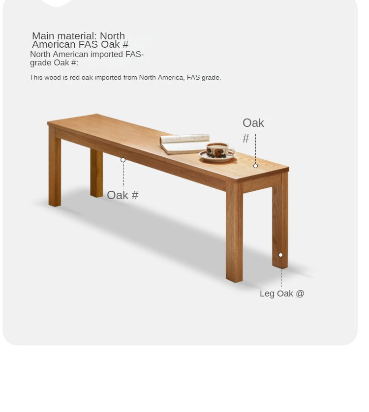 Oak Solid wood Bench