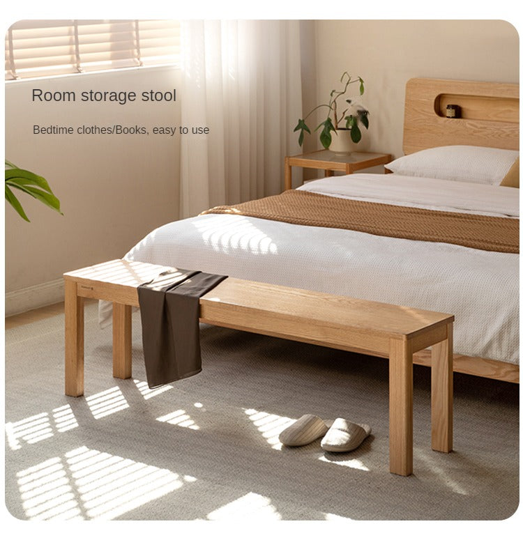 Ash, Oak, Beech, Solid Rubberwood Wide Seat Bench