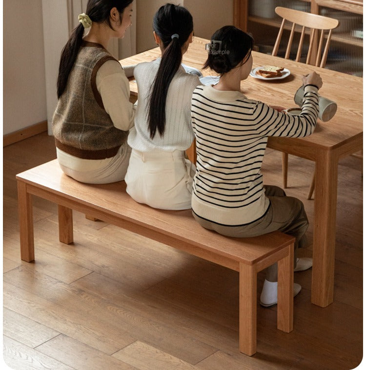 Ash, Oak, Beech, Solid Rubberwood Wide Seat Bench