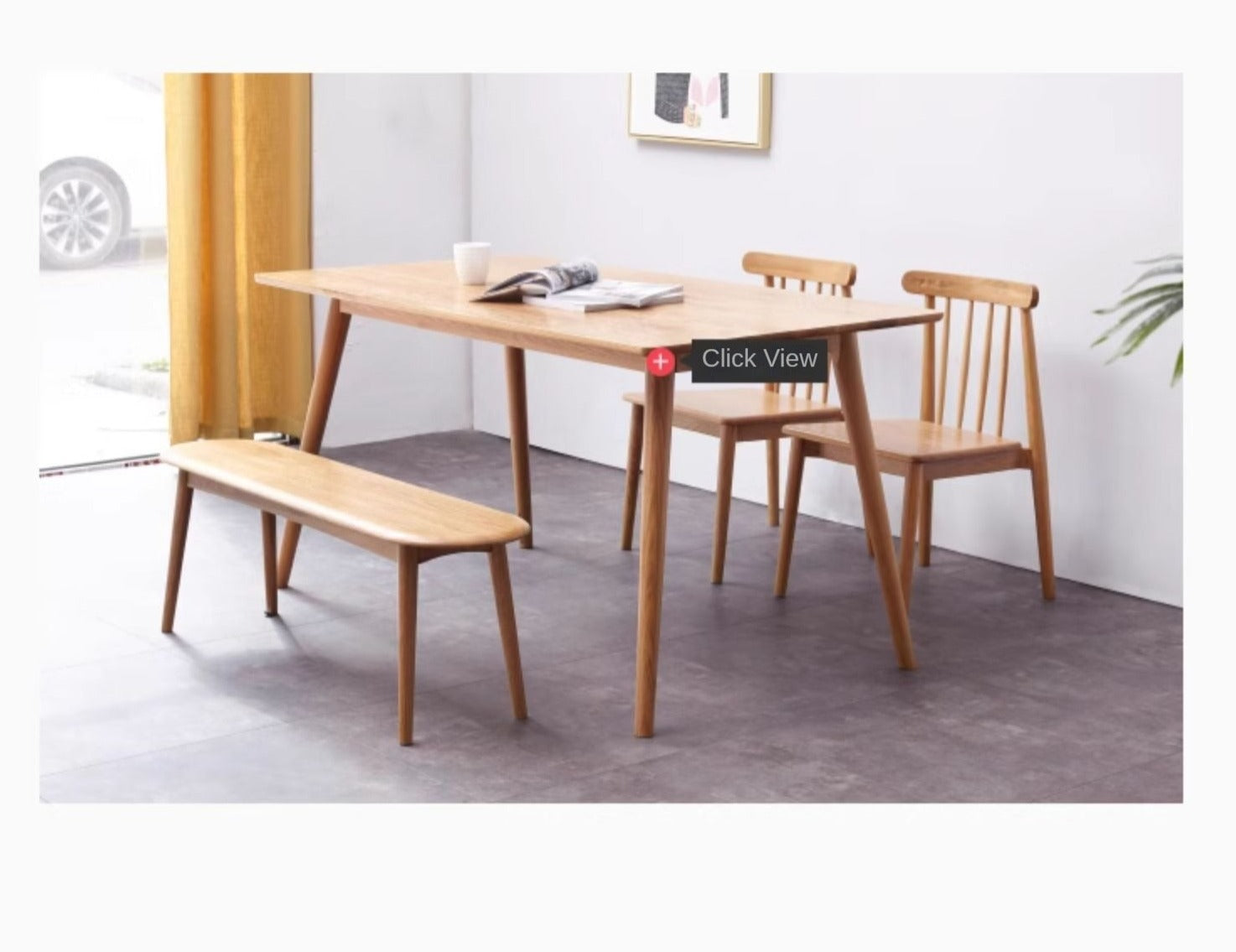Oak Solid Wood Simple Bench
