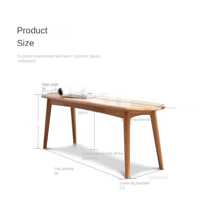 Oak Solid Wood Simple Bench