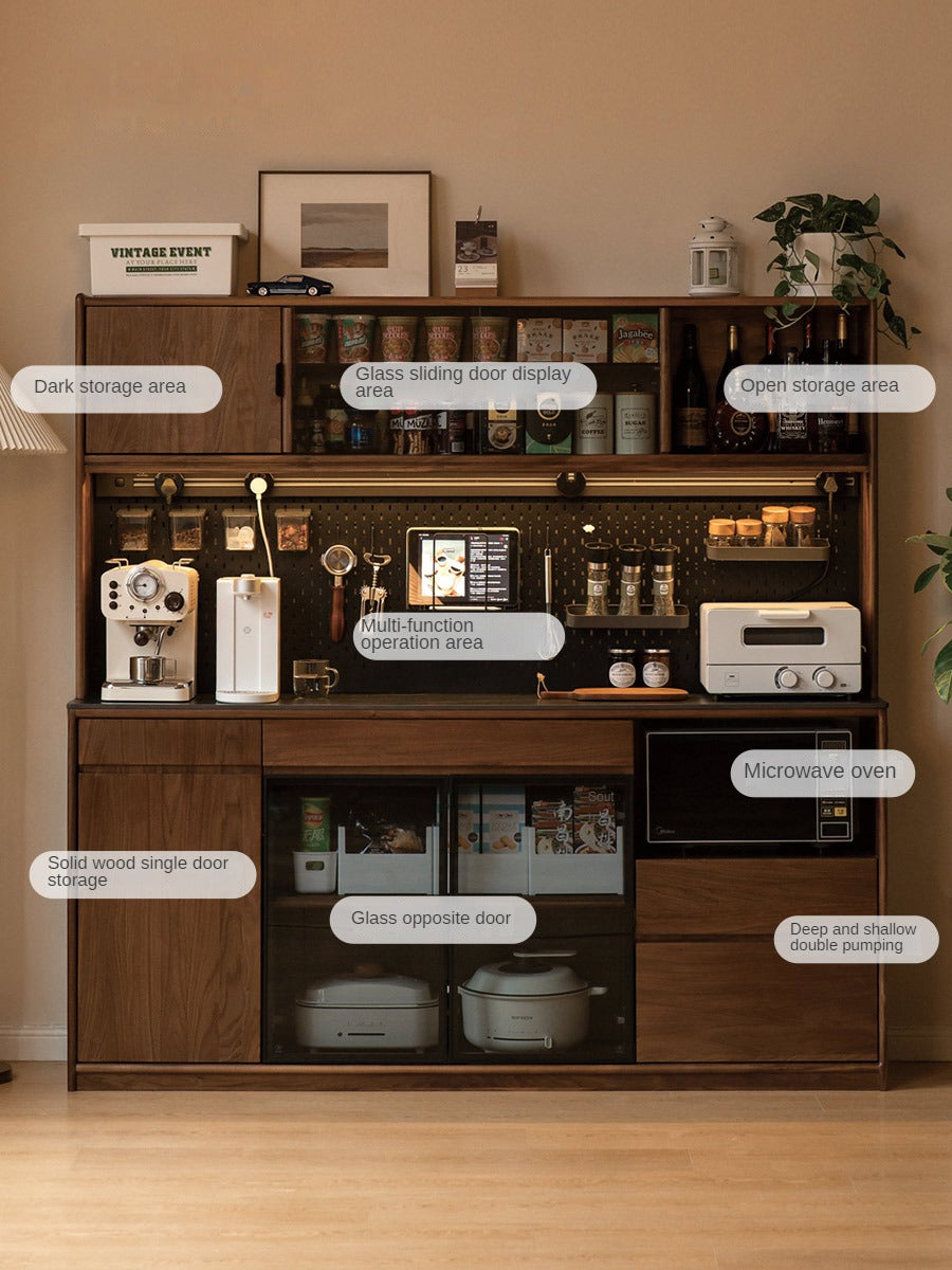 Black Walnut, South American Walnut Solid Wood Sideboard, Buffet Cabinet