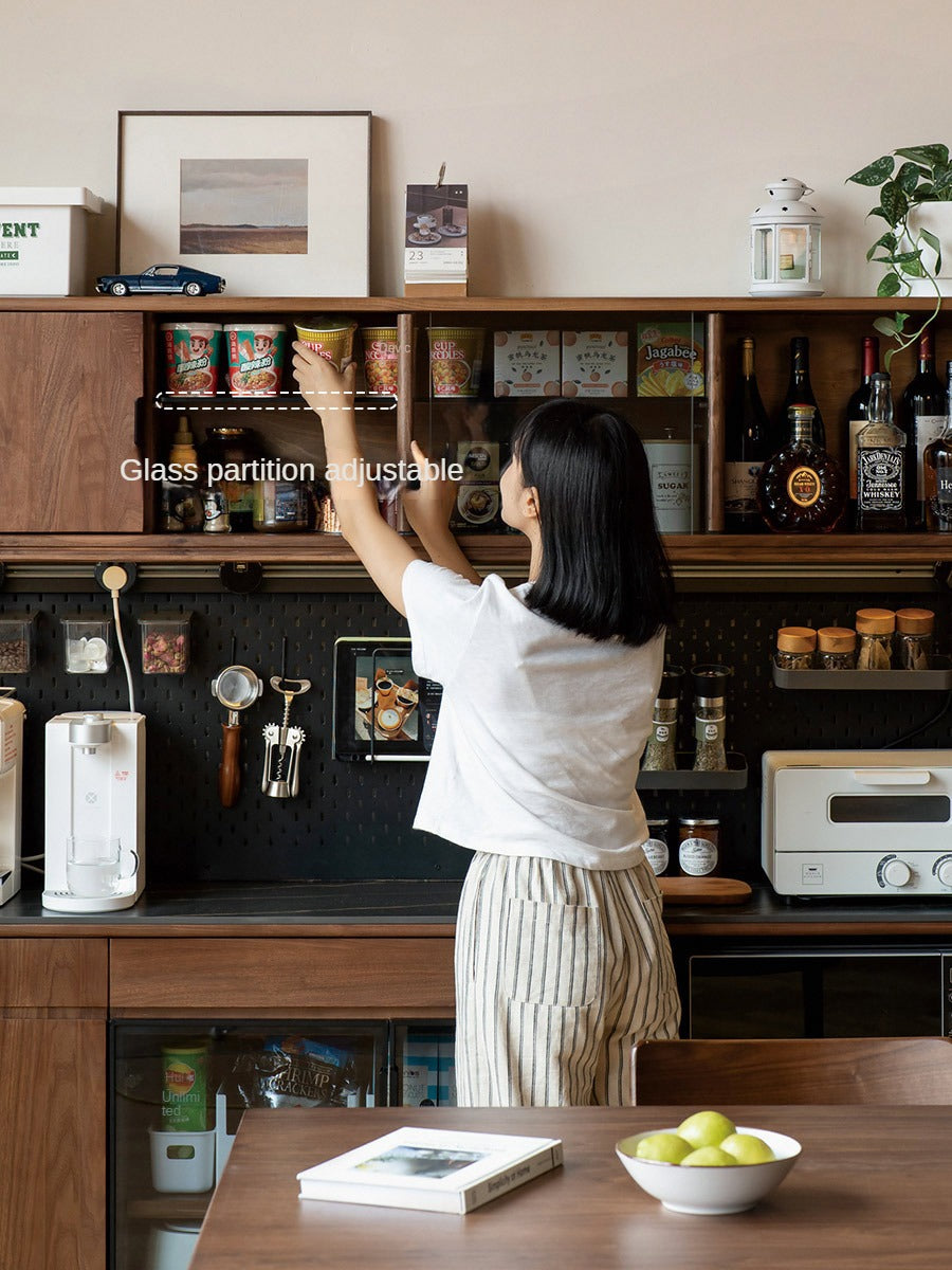 Black Walnut, South American Walnut Solid Wood Sideboard, Buffet Cabinet