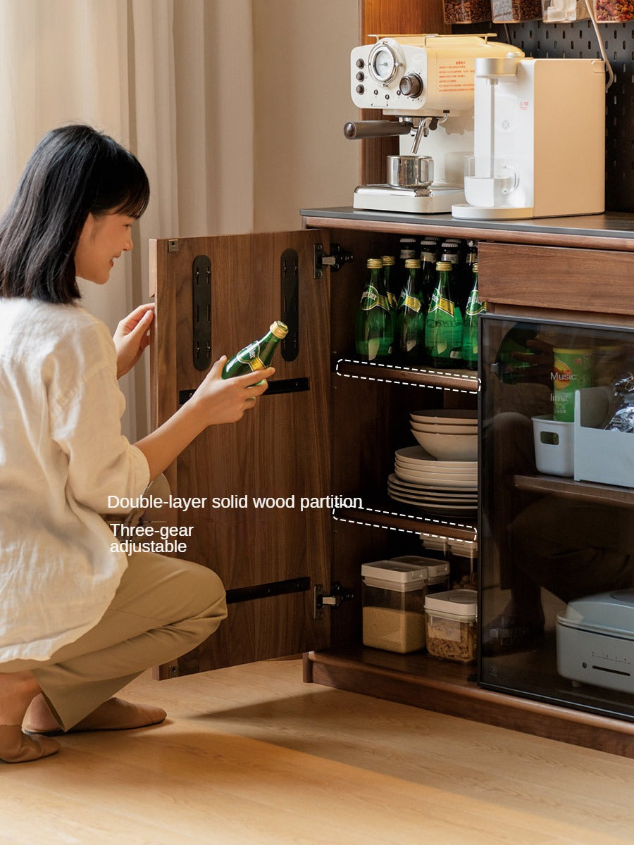 Black Walnut, South American Walnut Solid Wood Sideboard, Buffet Cabinet