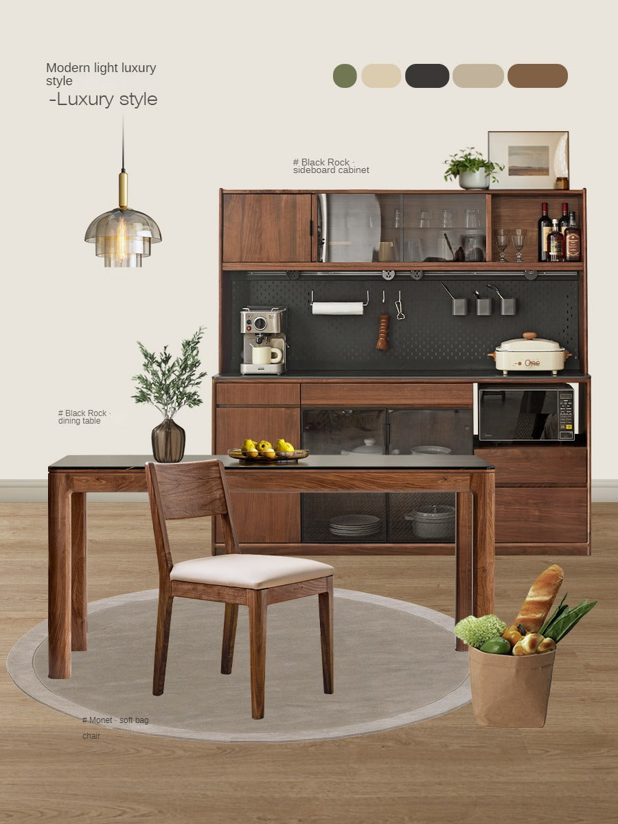 Black Walnut, South American Walnut Solid Wood Sideboard, Buffet Cabinet