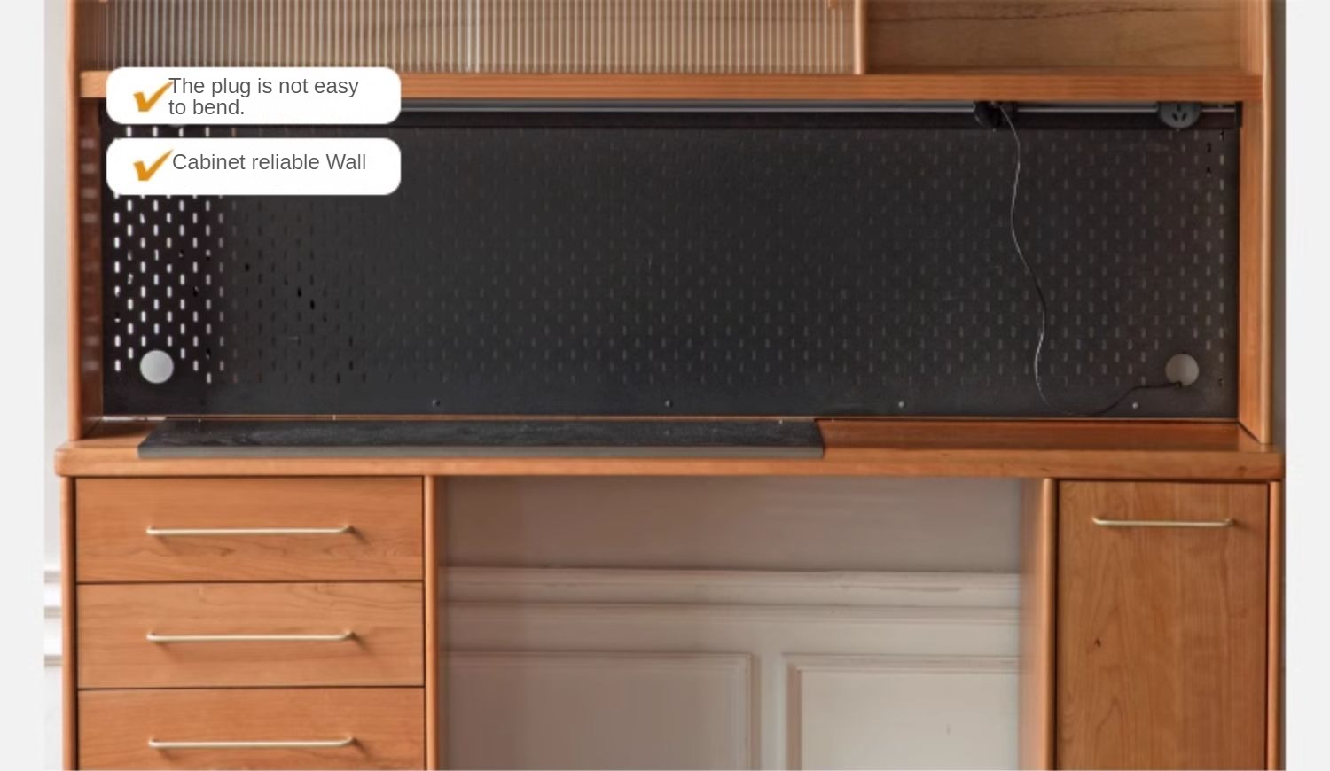 Cherry, Oak Solid Wood, Solid RubberWood Japanese Style Buffet Cabinet