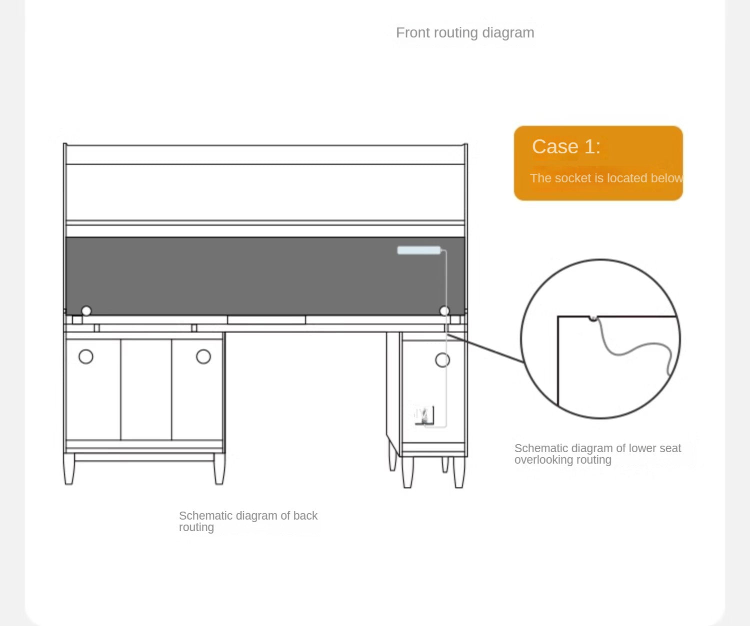 Cherry, Oak Solid Wood, Solid RubberWood Japanese Style Buffet Cabinet
