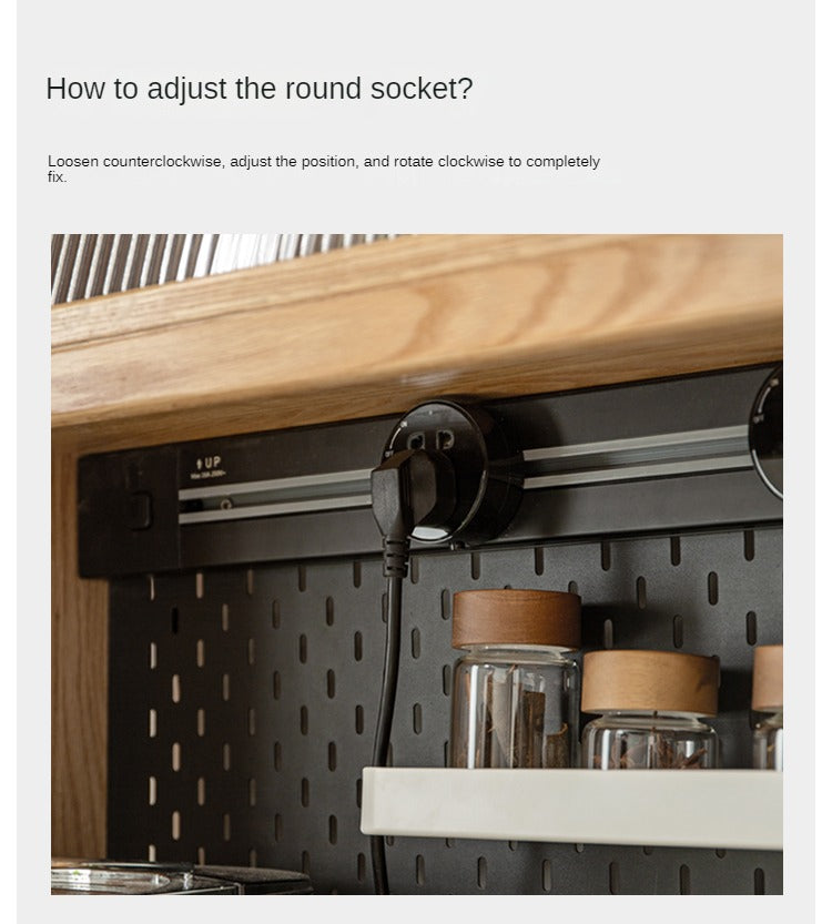 Ash Solid Wood Sideboard Multi-Functional Buffet Cabinet