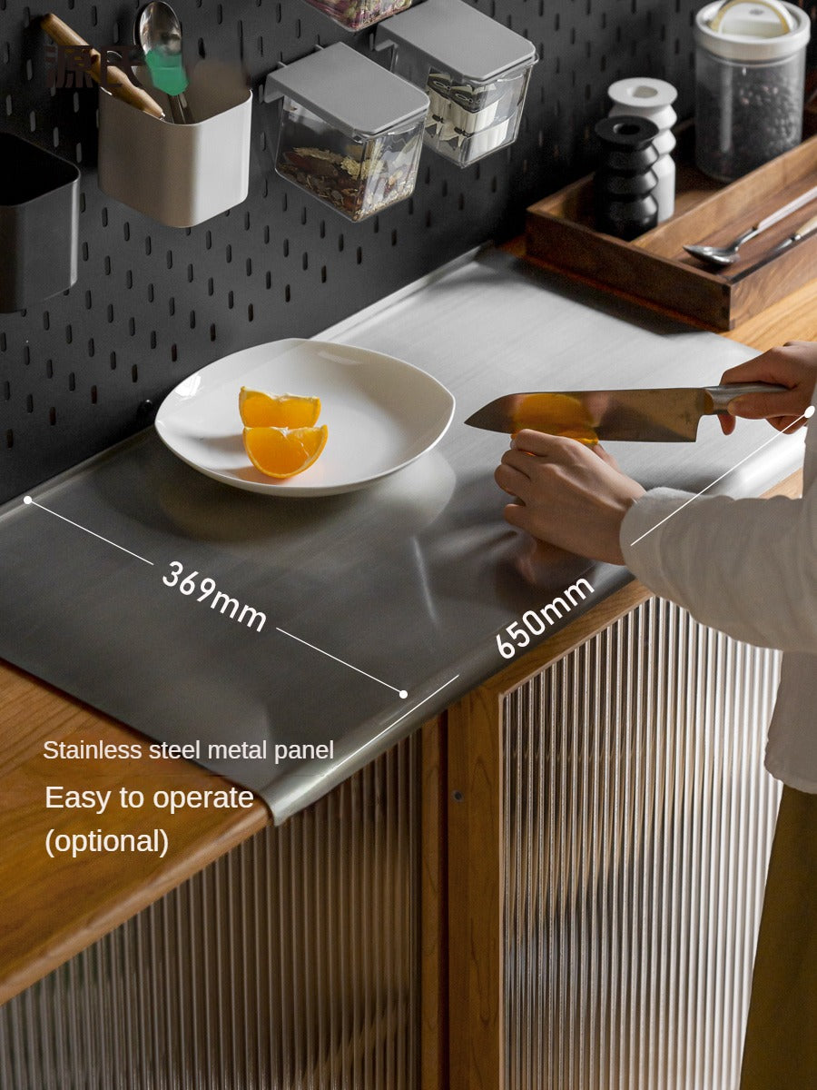 Cherry Solid Wood Sideboard High Cabinet Multi-Functional Buffet