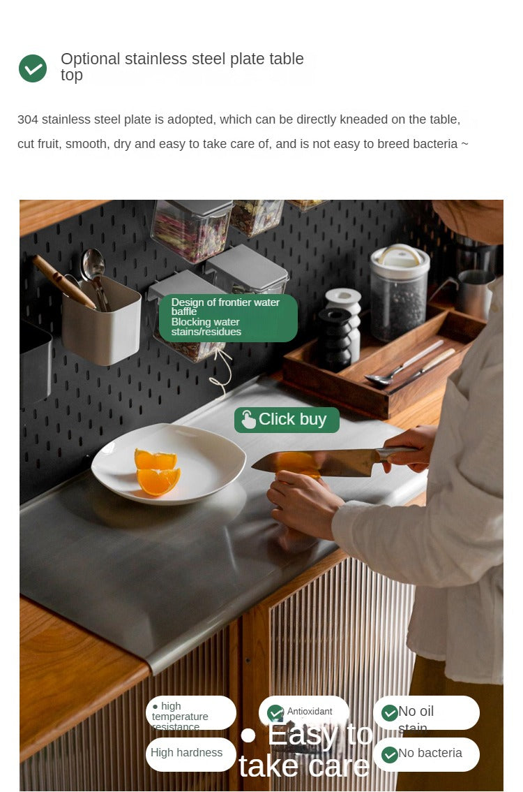 Cherry Solid Wood Sideboard High Cabinet Multi-Functional Buffet