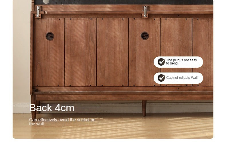 Black Walnut , South American Walnut Solid Wood Sideboard, Buffet Cabinet