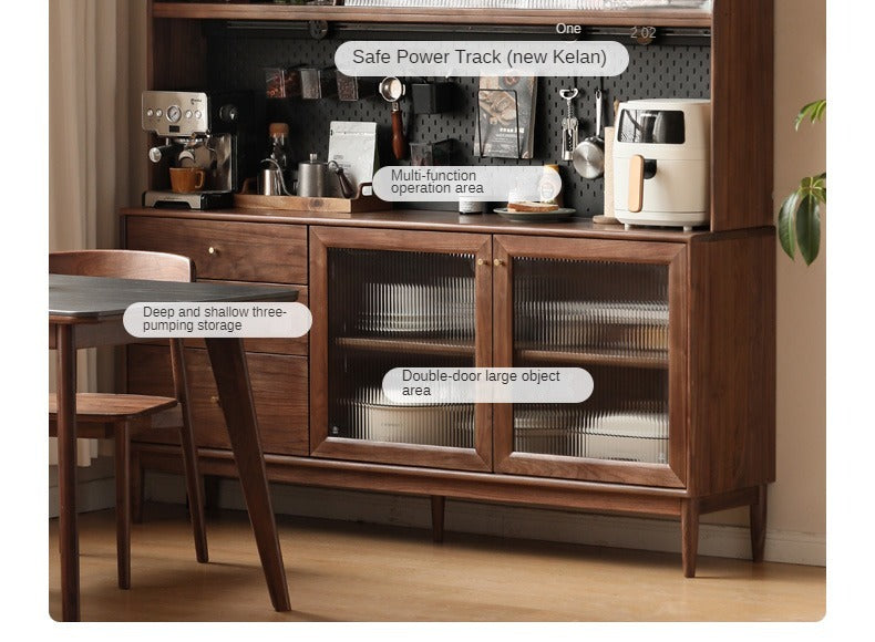 Black Walnut , South American Walnut Solid Wood Sideboard, Buffet Cabinet