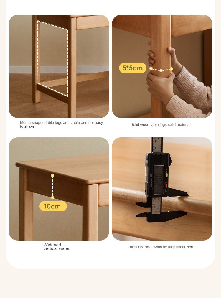 Beech Solid Wood Combination Simple Kids Desk