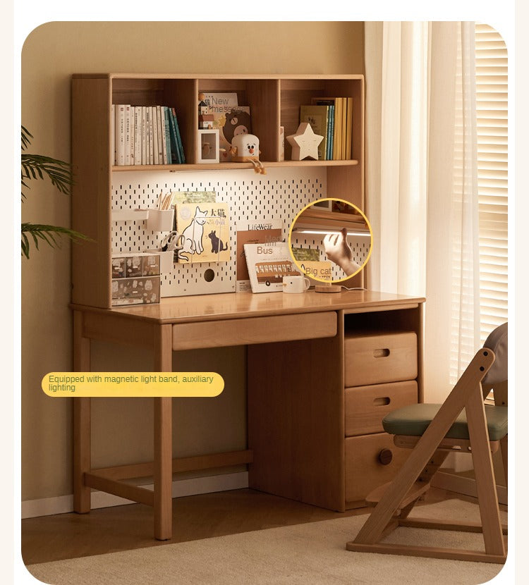 Beech Solid Wood Combination Simple Kids Desk