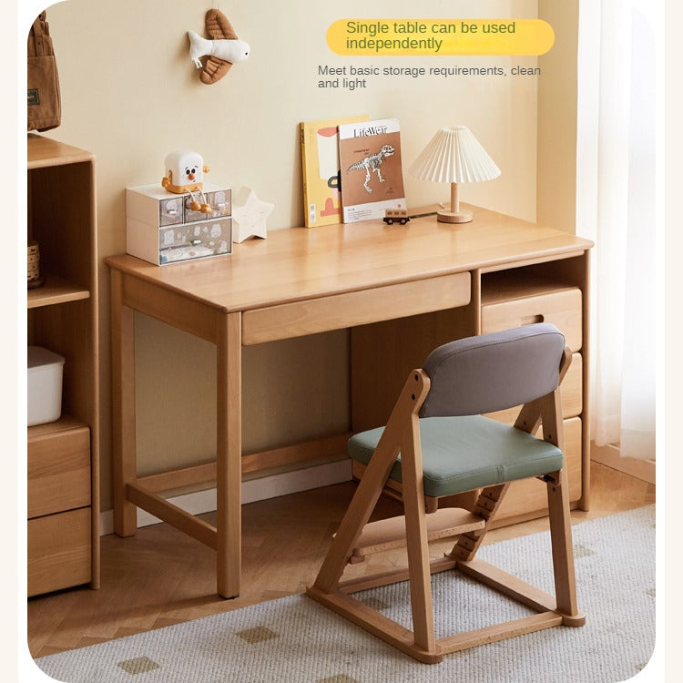 Beech Solid Wood Combination Simple Kids Desk
