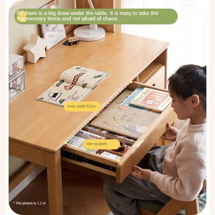 Beech Solid Wood Combination Simple Kids Desk