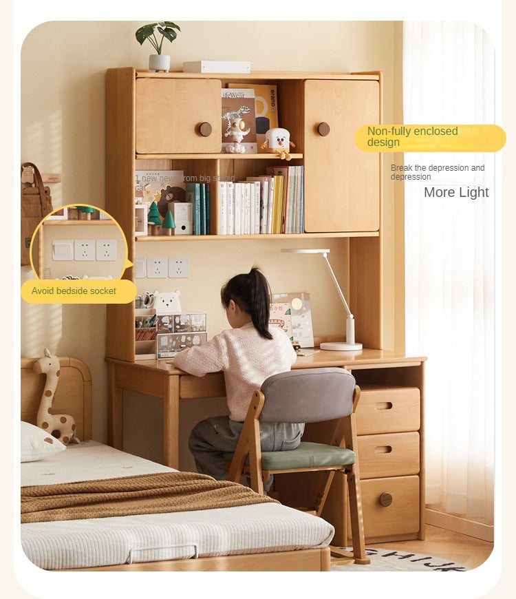 Beech Solid Wood Combination Simple Kids Desk