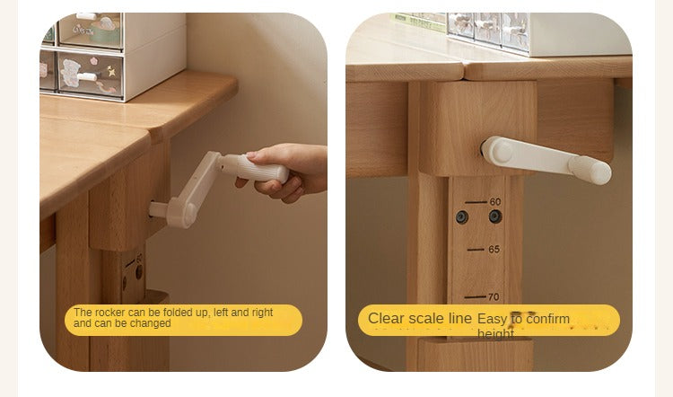 Beech Solid Wood Lifting Kids Table