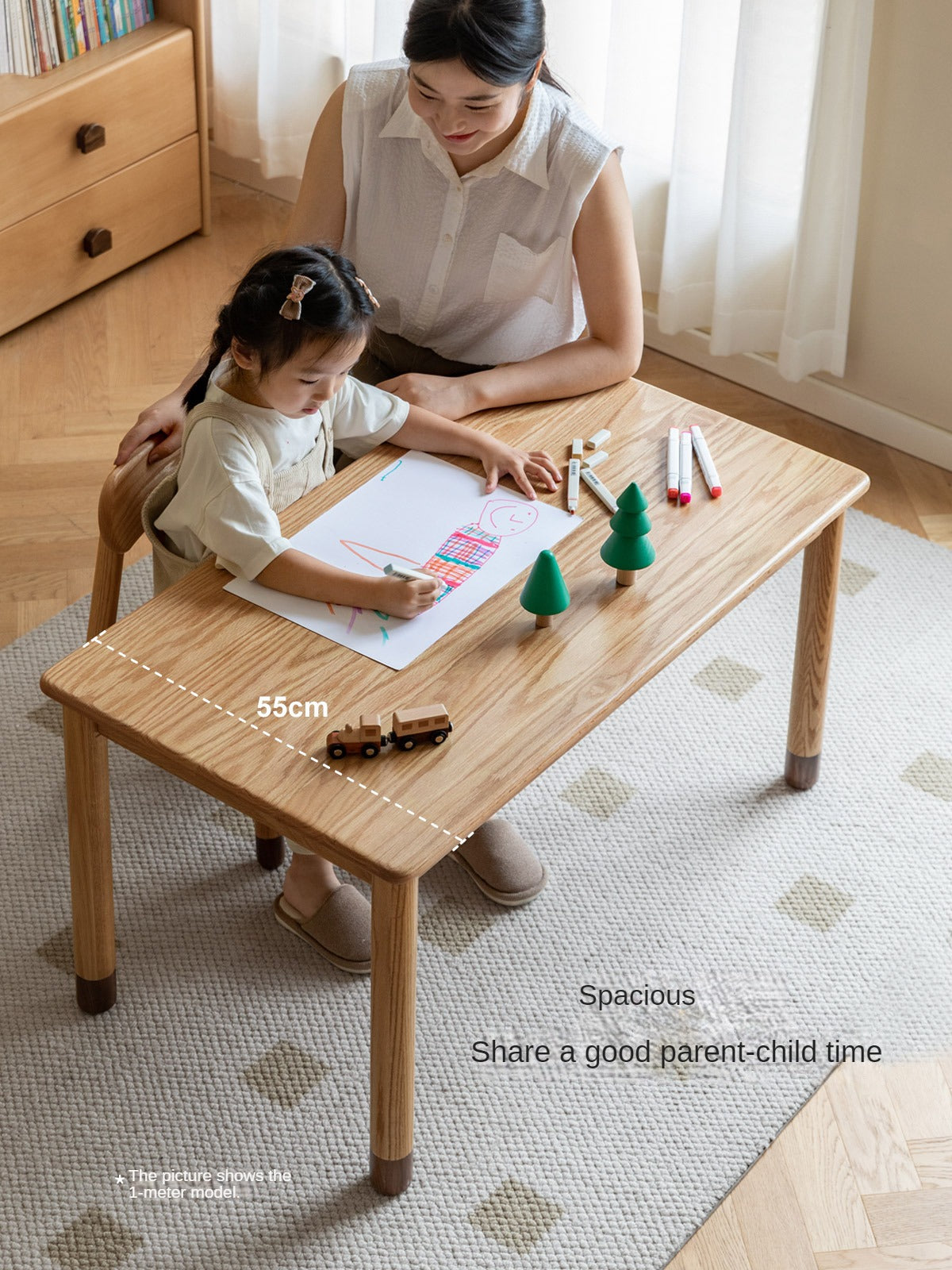 Oak Solid Wood Handmade Children's StudyTable
