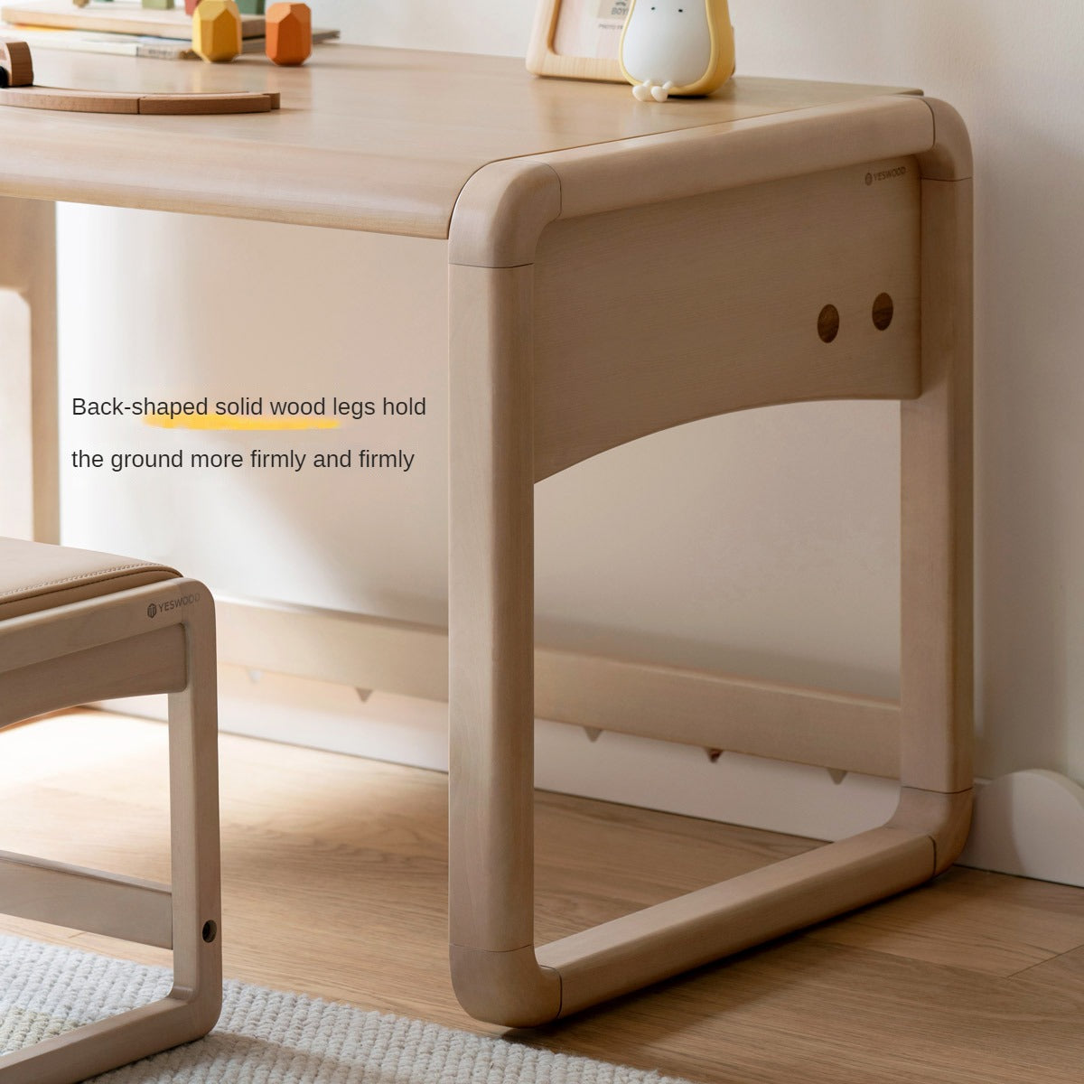 Birch solid wood Children's Handmade Table Writing Desk