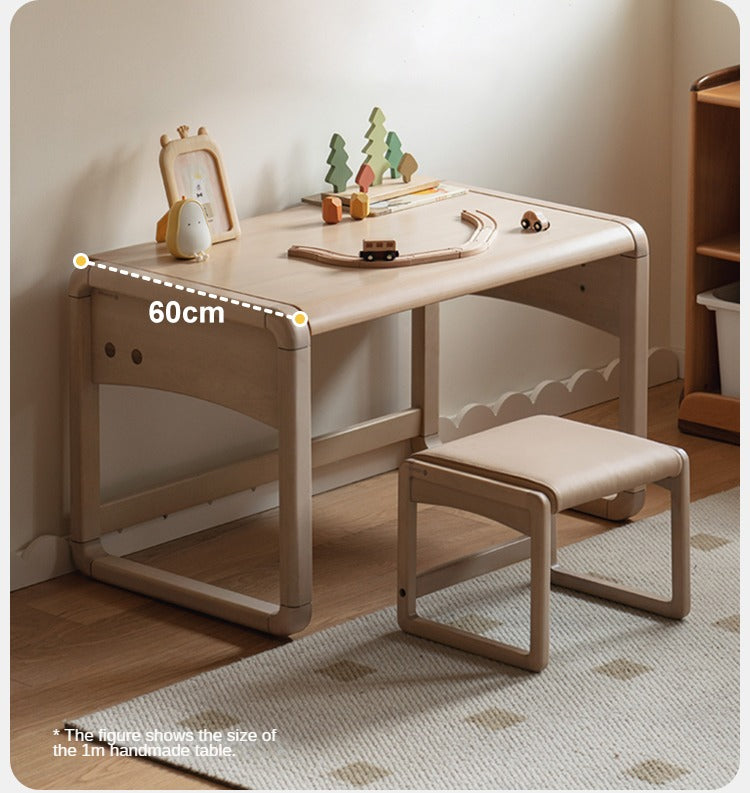 Birch solid wood Children's Handmade Table Writing Desk