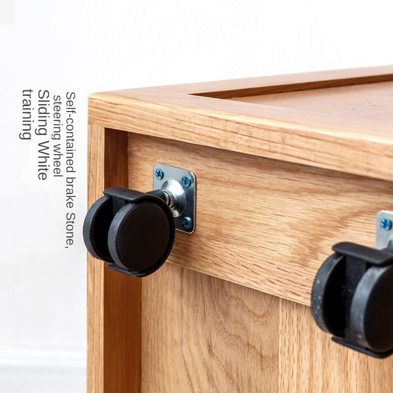Oak solid wood children's bookshelf storage rack