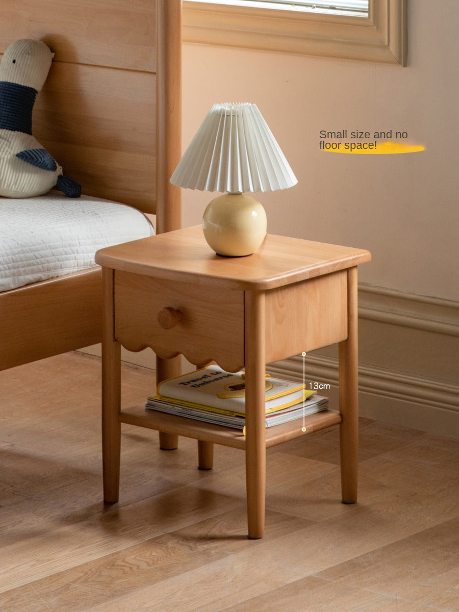 Beech, Oak Solid Wood Nightstand
