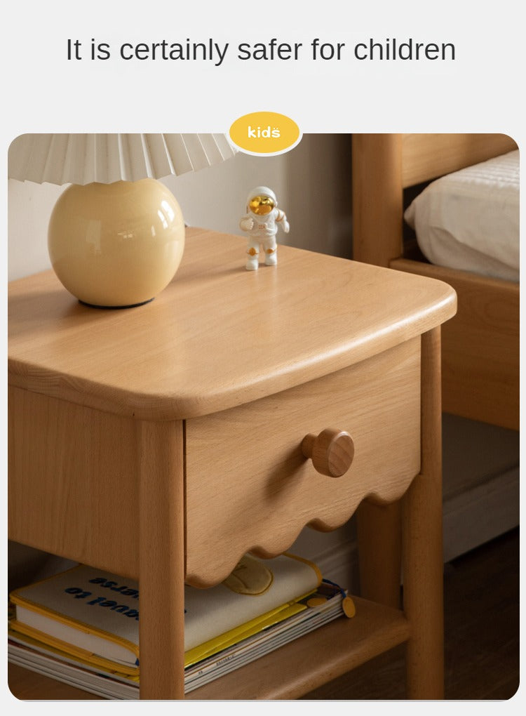 Beech, Oak Solid Wood Nightstand