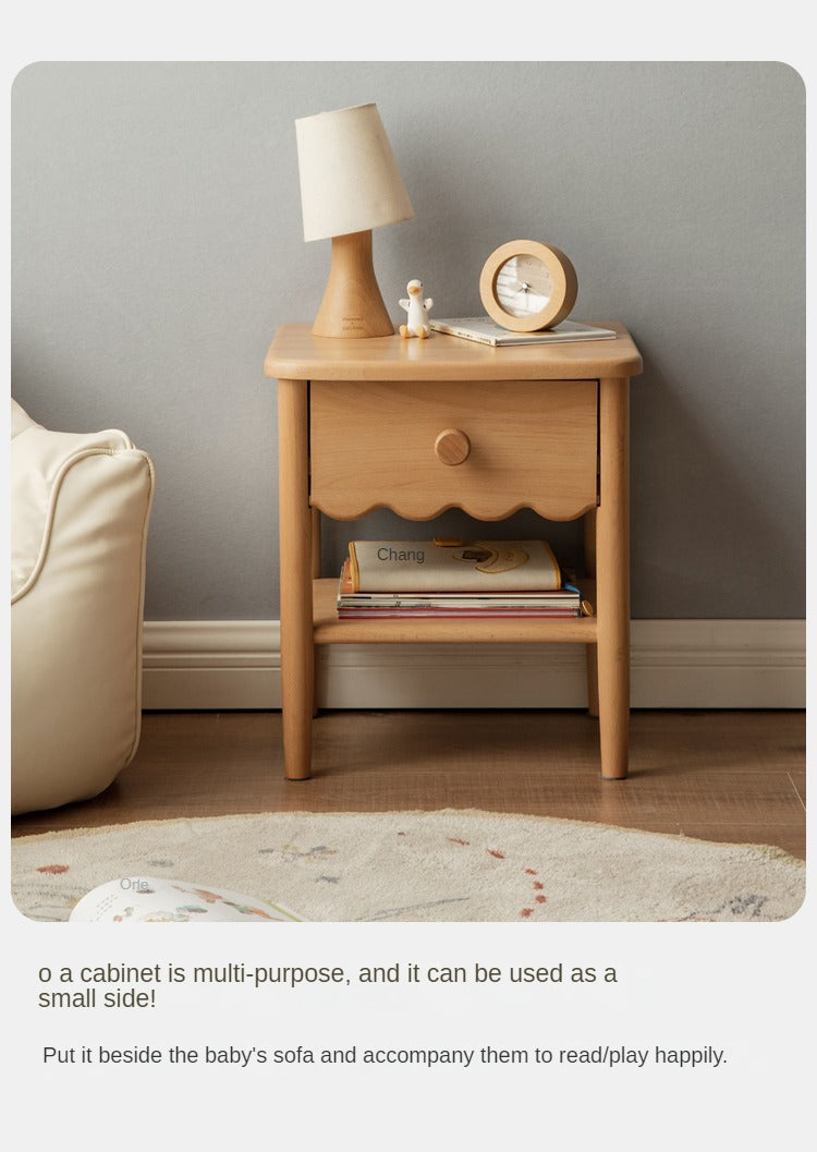 Beech, Oak Solid Wood Nightstand