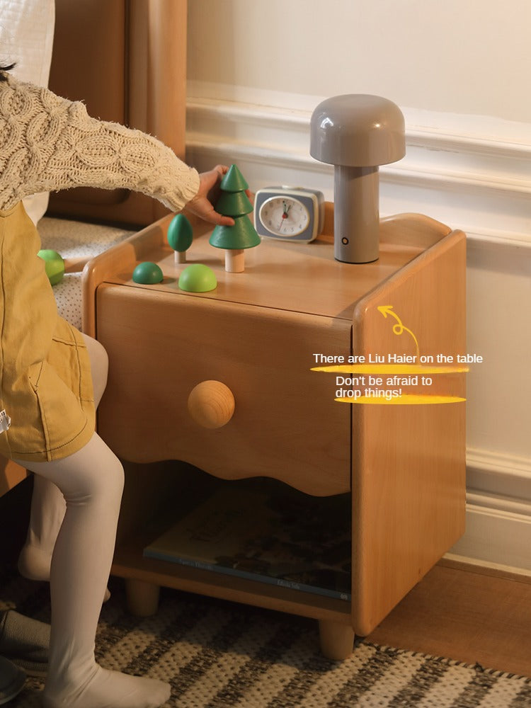 Beech Solid Wood Kids Nightstand