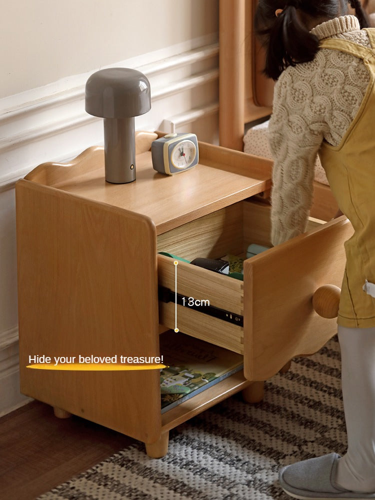 Beech Solid Wood Kids Nightstand