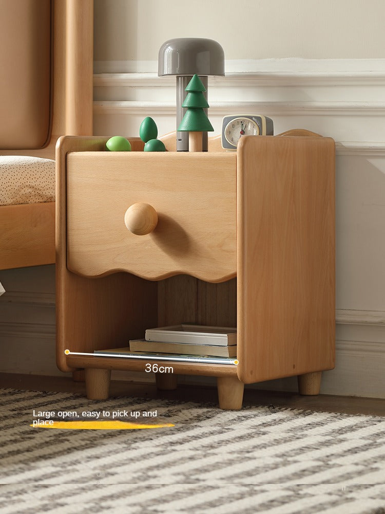 Beech Solid Wood Kids Nightstand