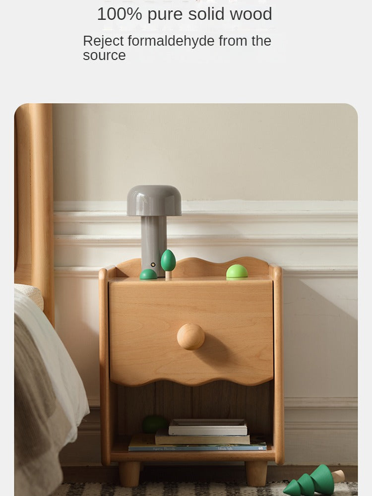 Beech Solid Wood Kids Nightstand
