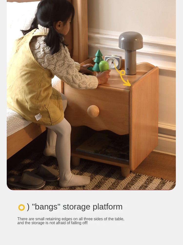 Beech Solid Wood Kids Nightstand