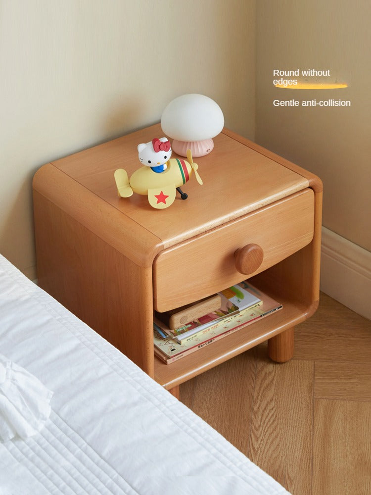 Beech Solid Wood Kids Nightstand