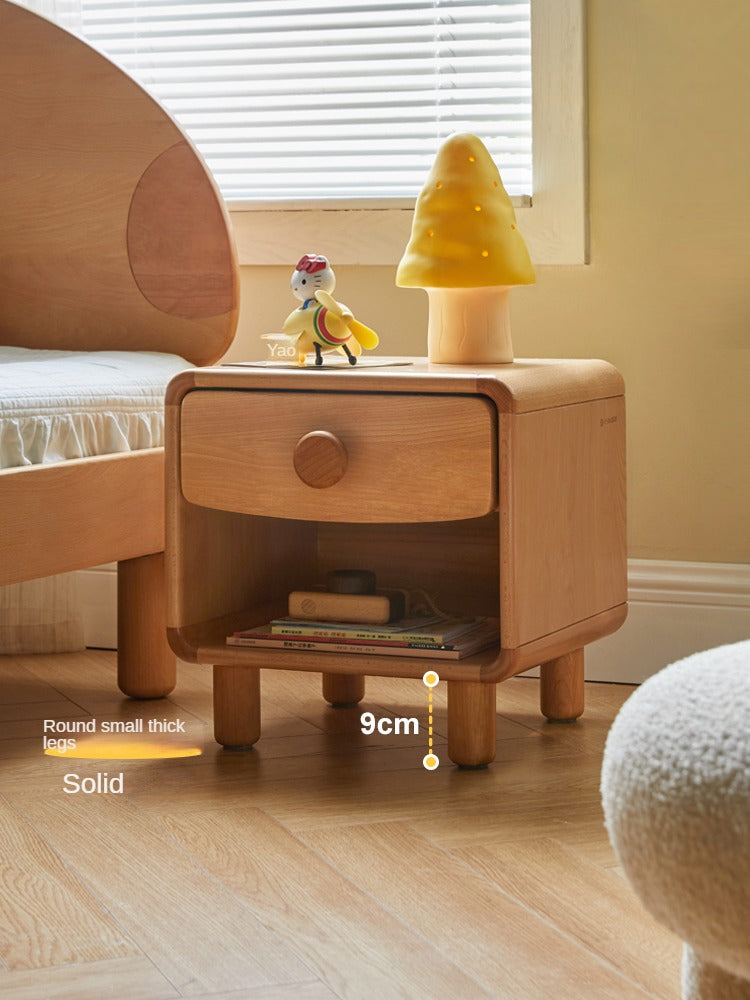 Beech Solid Wood Kids Nightstand