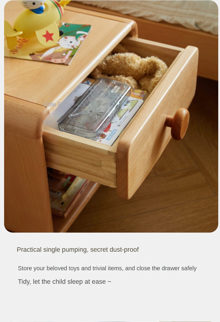 Beech Solid Wood Kids Nightstand