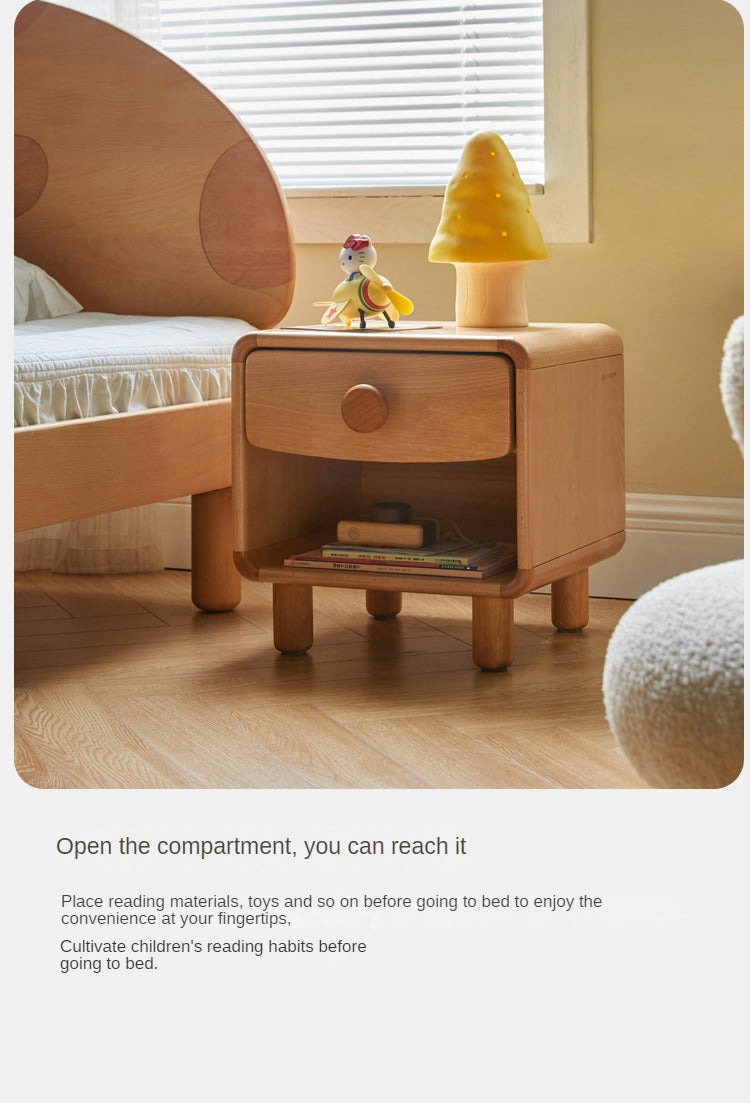 Beech Solid Wood Kids Nightstand