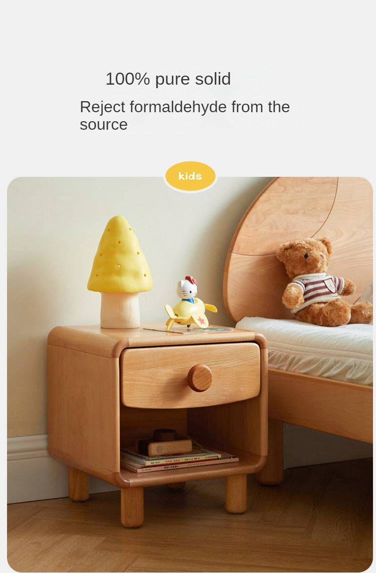 Beech Solid Wood Kids Nightstand