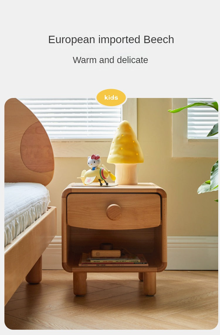 Beech Solid Wood Kids Nightstand