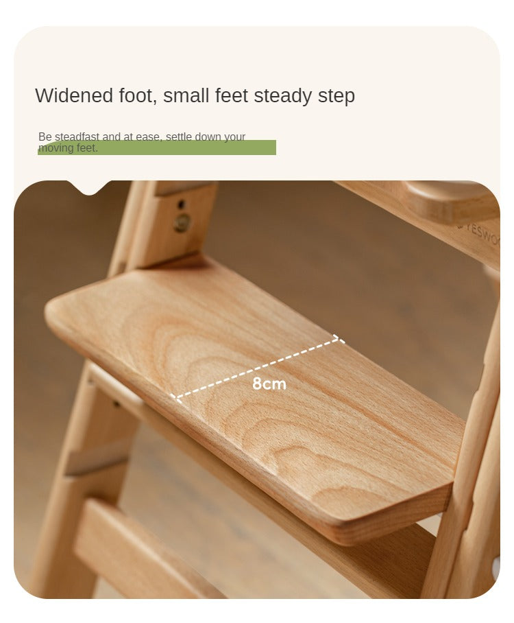 Beech Solid Wood Baby Lifting Dining Chair