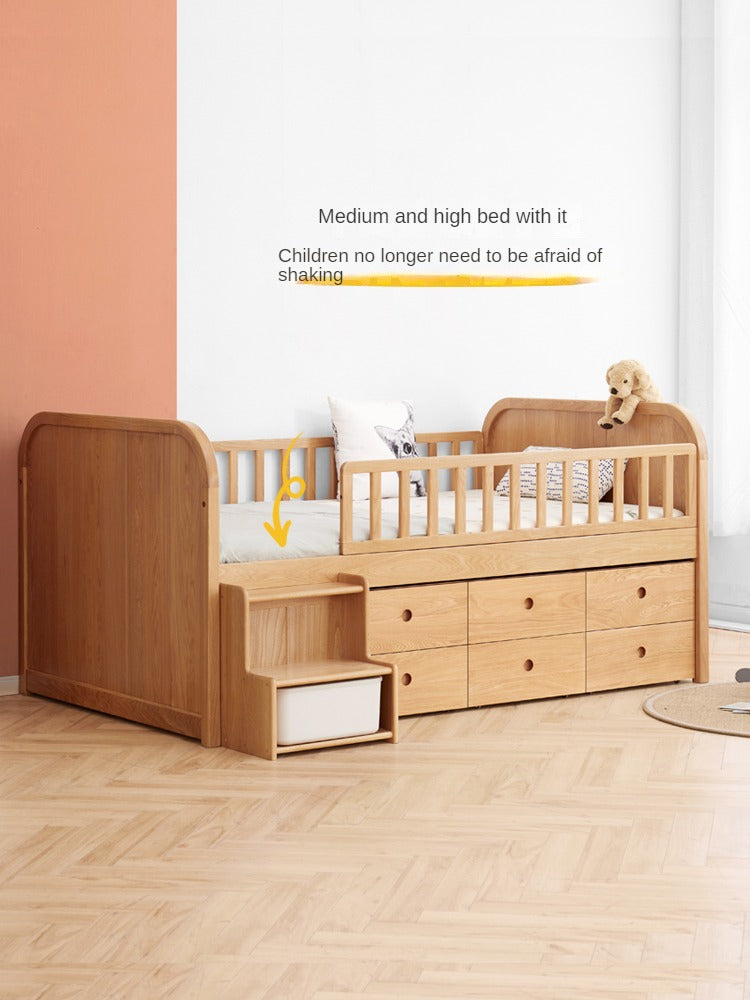 Oak, Beech Solid Wood Small Footstool