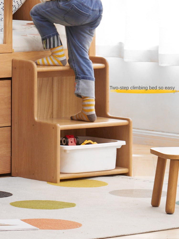 Oak, Beech Solid Wood, Solid RubberWood Small Footstool