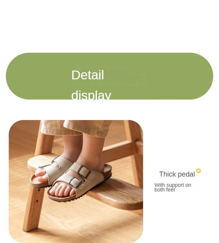 Oak Solid Wood Adjustable Height Kids Soft Chair.