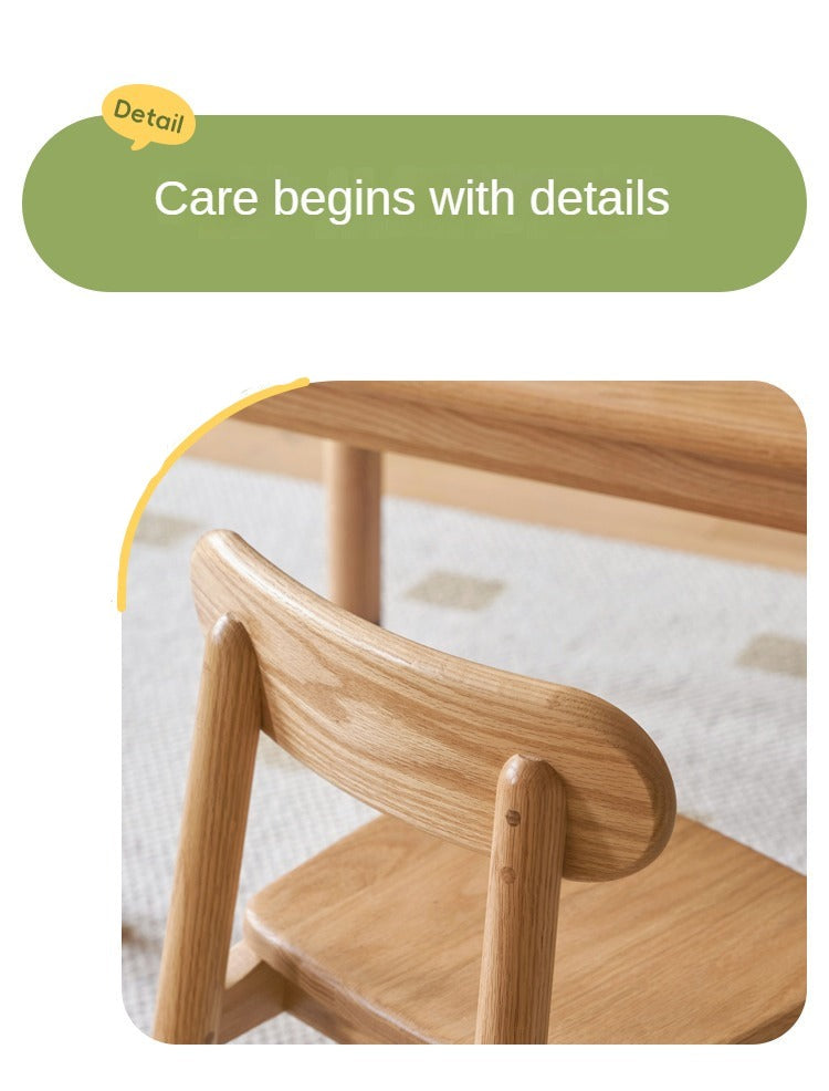 Oak, Beech Solid Wood Kids Small Chair.