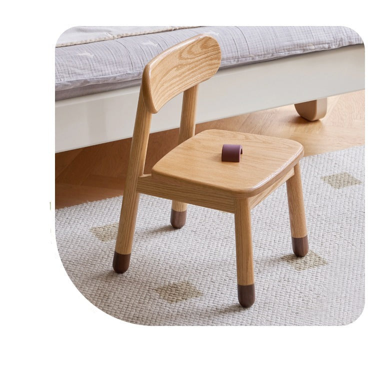 Oak, Beech Solid Wood Kids Small Chair.