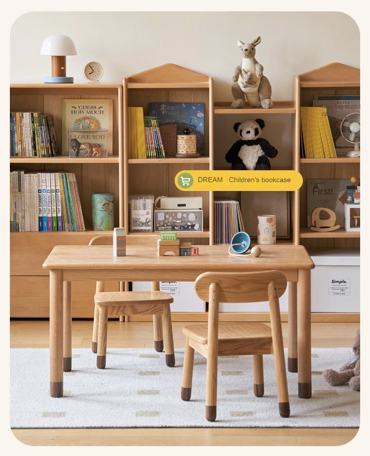 Oak, Beech Solid Wood Kids Small Chair.