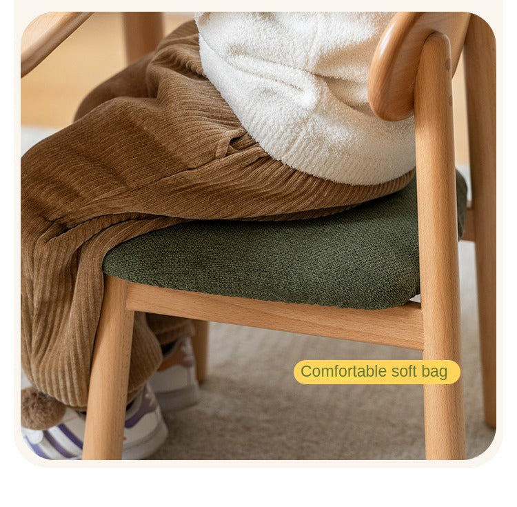 Oak, Beech Solid Wood Kids Small Chair.