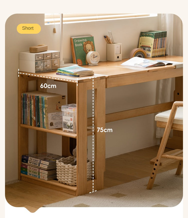 Oak, Beech Solid Wood Children's Toy Storage Bookshelf