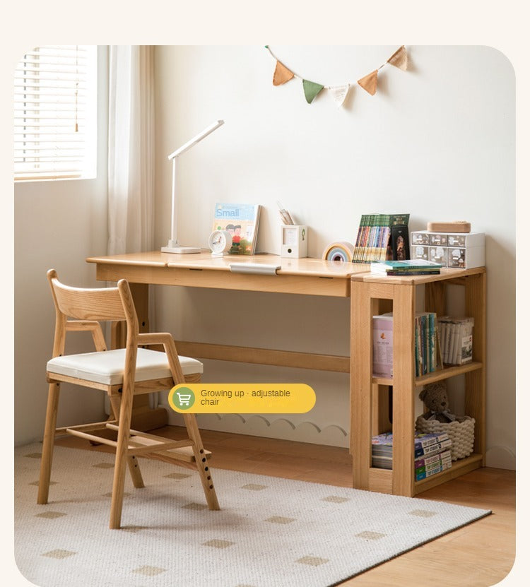 Oak, Beech Solid Wood Children's Toy Storage Bookshelf